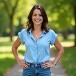 Emily after weight loss with Mitolyn – lost 27 pounds naturally, smiling confident woman.